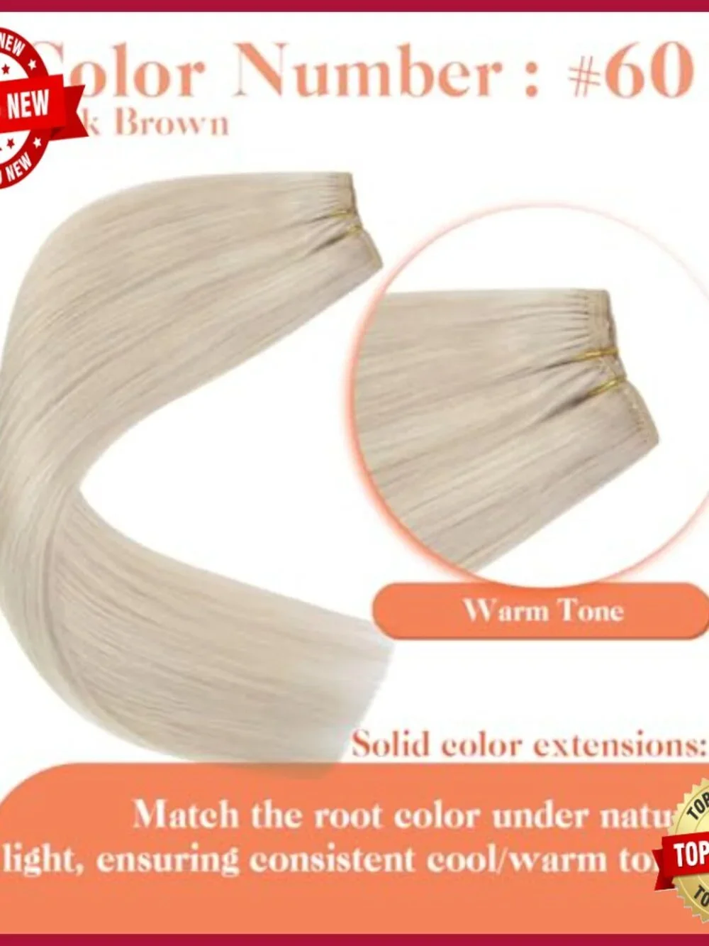 20-Inch Human Hair Extensions, Remy Hair, Glue-Free Microbeads, Heat Resistant